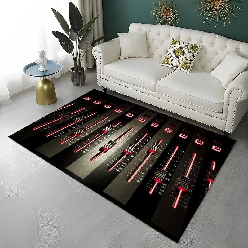 Retro DJ Vinyl Record Music Large Area Rug Non-slip Durable Carpet for Bedroom Living Room Sofa Doormat Home Decor Floor Mat