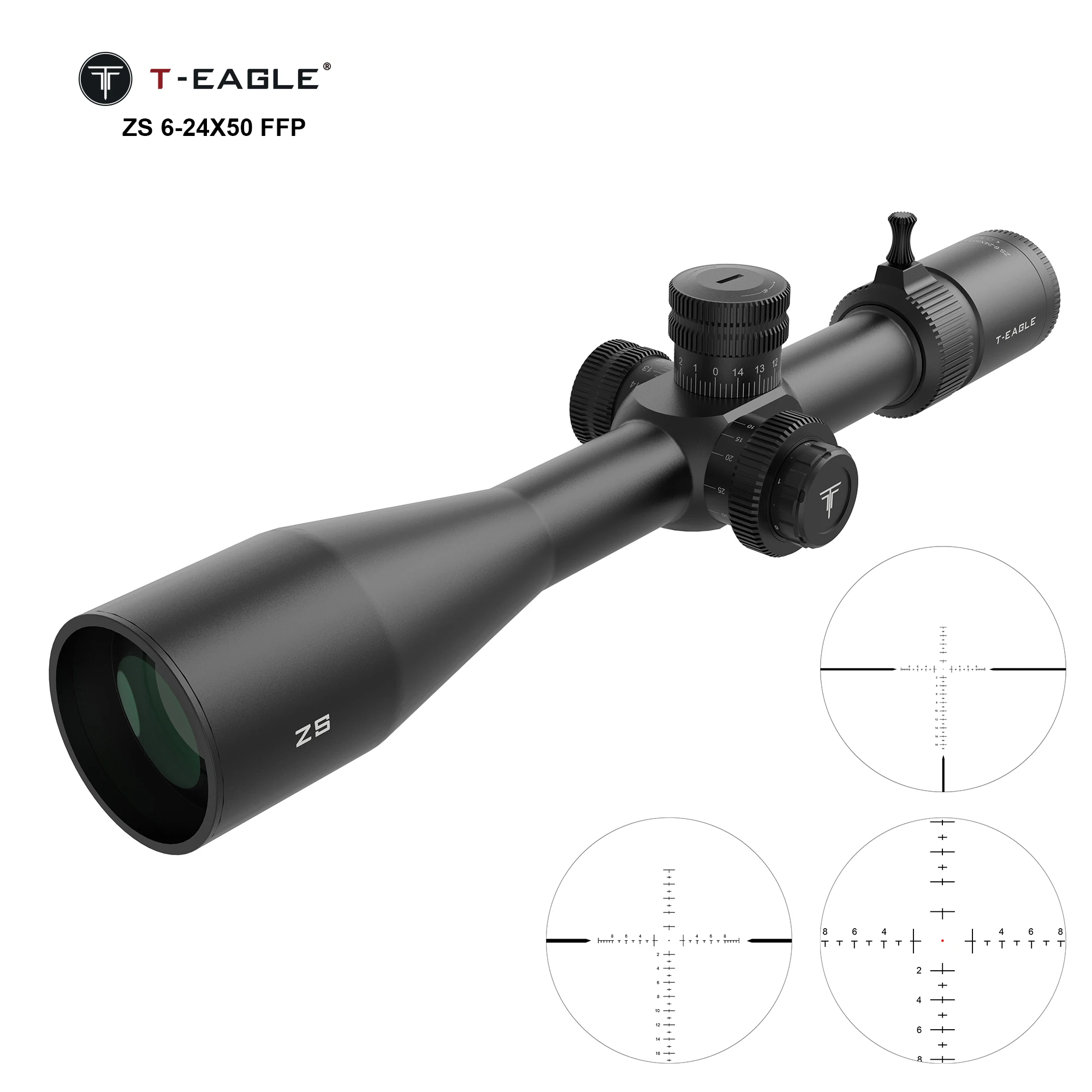 

T-EAGLE ZS 6-24x50 FFP Tactical Caza With Zero Stop Riflescope For Hunting First Focal Plane Spotting Scope Airgun Sight PCP.308