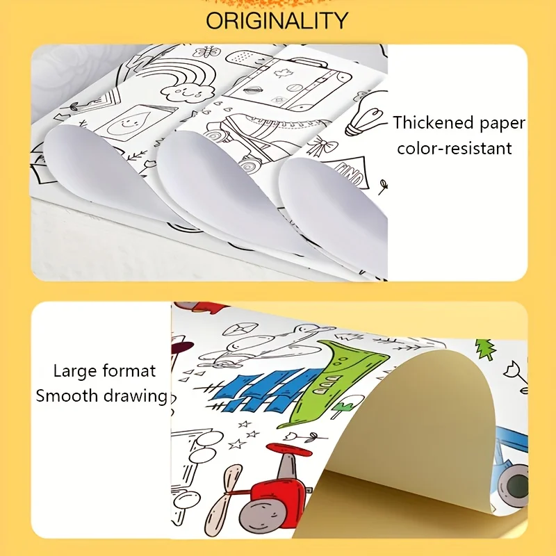 3Pcs Random Doodle Scrolls, DIY Painting Scrolls for Ages 3+, Animal and Fruit Themes, Cultivate Creativity, Suitable for Holiday Gifts, Birthday Gifts, Christmas