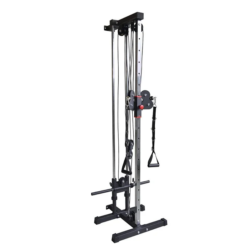 

Mount Cable Station Wall Mounted Tower With Adjustable Dual Pulley System For Functional Home Gym