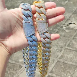Hip Hop 24mm Cubaanse Link Chain Volledige Iced Out Zirkoon 6 Rijen Steen Zware En Dikke Cubaanse Ketting mannen Gift Sieraden Drop Shipping
