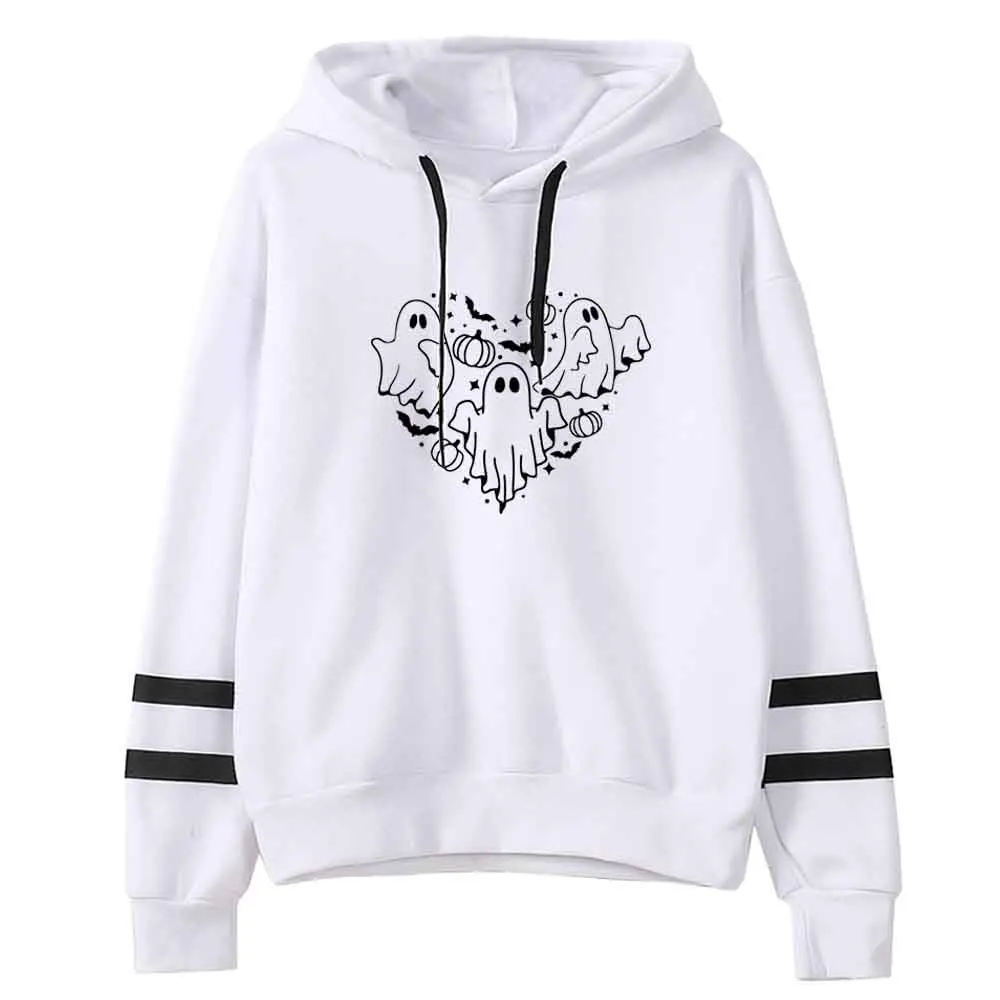 

Ghost Heart Sweatshirt Printing Sweatshirt 2024 Unisex Hoodie Casual Boo Halloween Spring and Autumn Printing