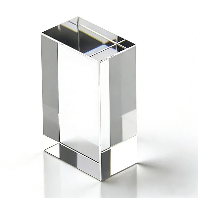 ◉10x7x3cm Blank Crystal Block Cube for 3D Laser Engraving Rectangular Columnar Crystal