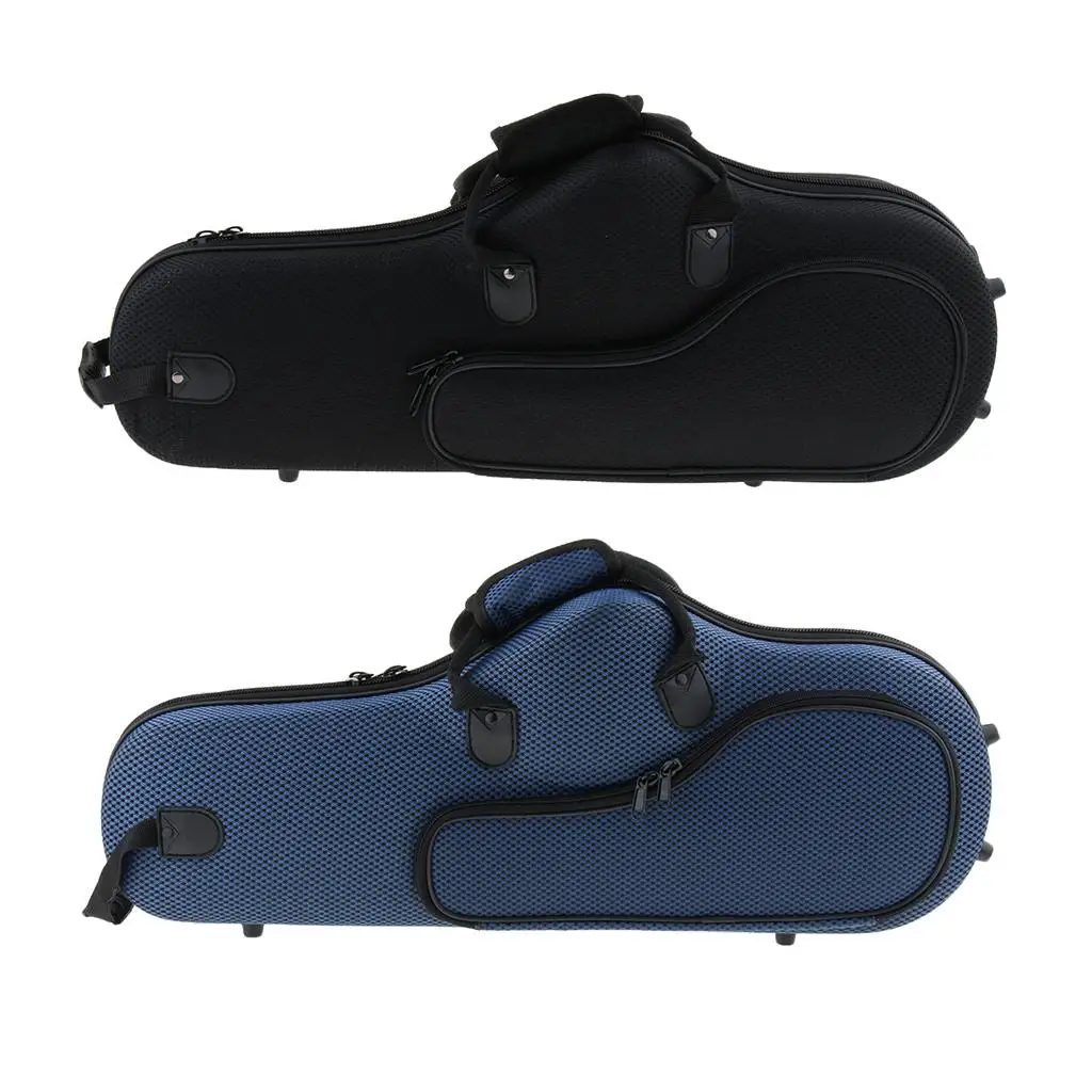 Deluxe Alto Saxophone Carrying Case Protective Handheld Foam Package for Woodwind Instrument Travel Usage