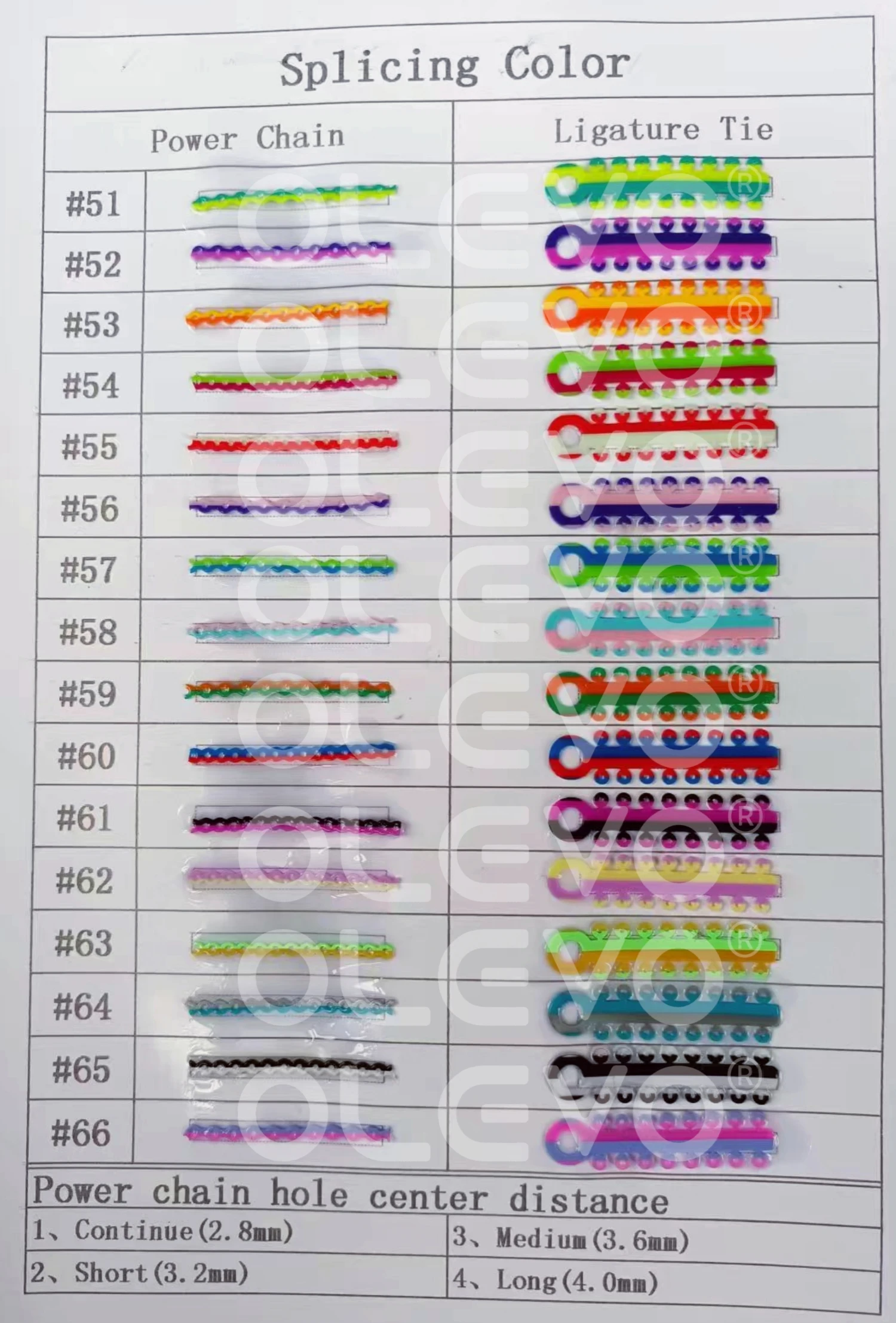 320PCS/20 Sticks Dental Kieferorthopädische Elastische Ligatur Krawatten Bands für Zähne Hosenträger Zwei-Ton Design Gummi Ligating ringe – Detail 7