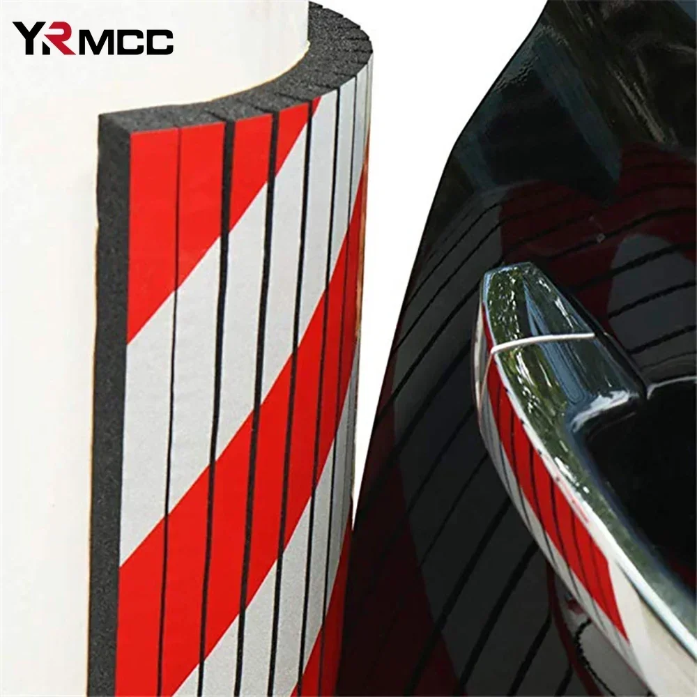 1/2/4PCS Car Door Protector Parking Garage Reflective Stickers Exterior Anti-Scratch Sticker Wall Warning Sign Car Accessories