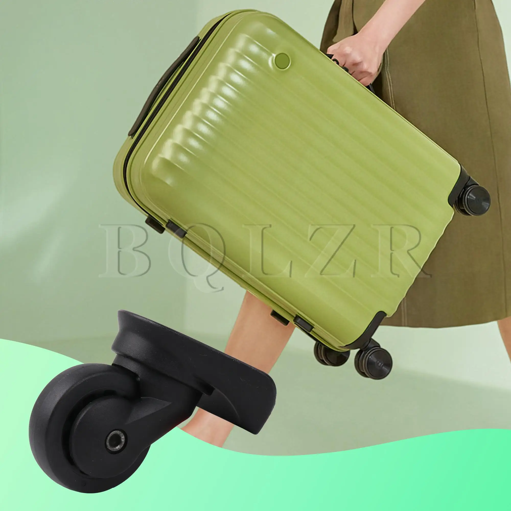 BQLZR Luggage Swivel Wheel Travel Suitcase Casters 2.95 Inches W076 Black Kit