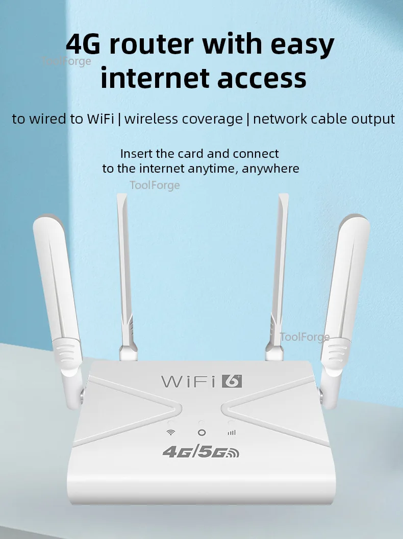 CPF907 WiFi6 4G LTE WiFi Router4 هوائي منفذ شبكة واحدة جهاز توجيه منزلي