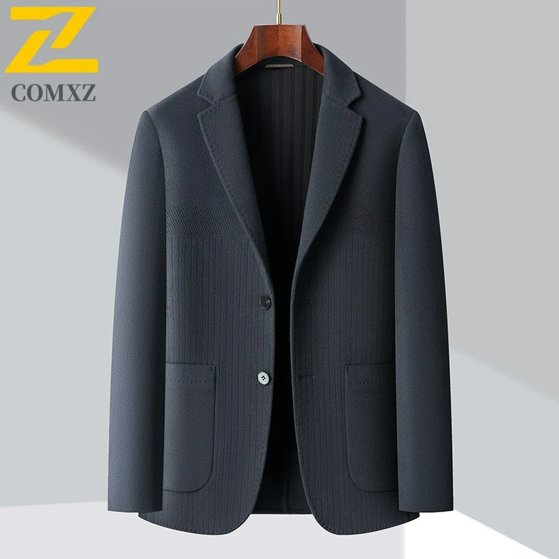2025 Autumn Winter New Mens Coat Solid Color Casual Business Slim Fit Windproof Jacket Classic Turndown Collar ​Overcoat