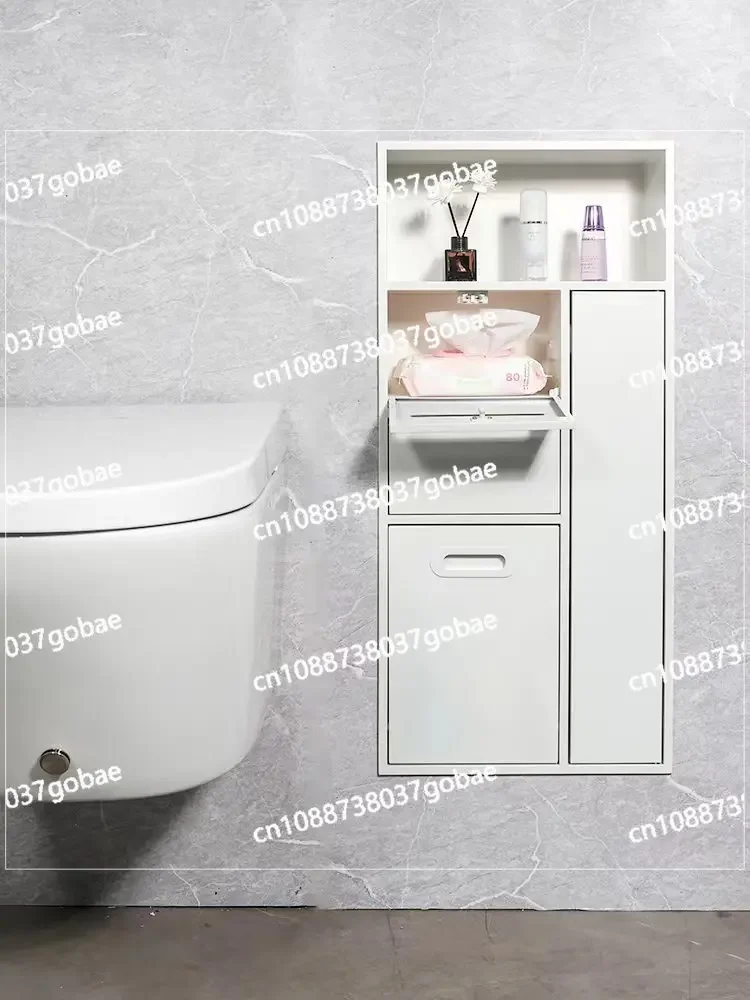 Stainless Steel Niche Embedded Toilet Bin Bathroom Embedded Metal Niche