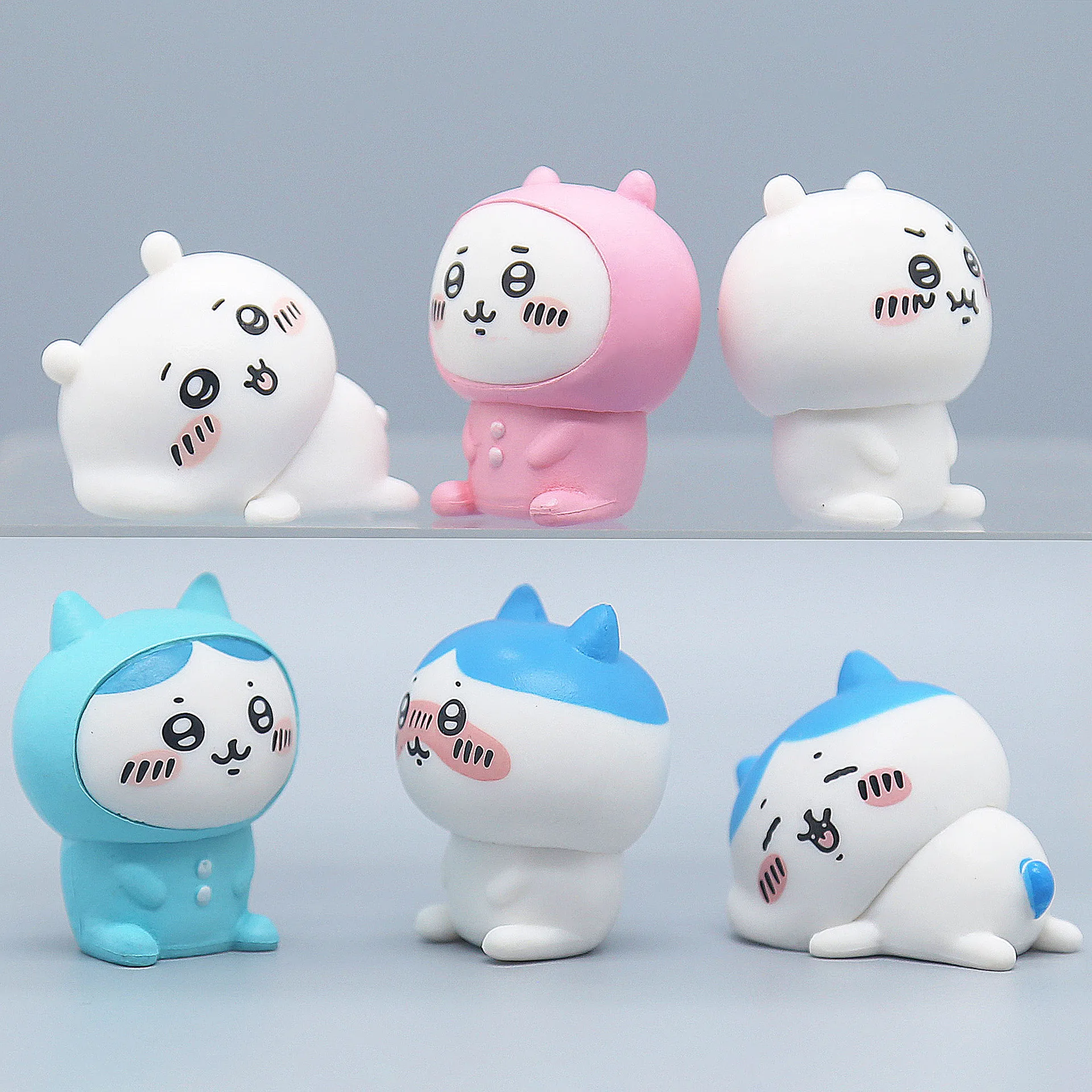 9pcs chiikawa Usagi Kawaii  desktop ornament toys.Cute dolls PVC material is not easy to oxidize and discolor.Cake decoration