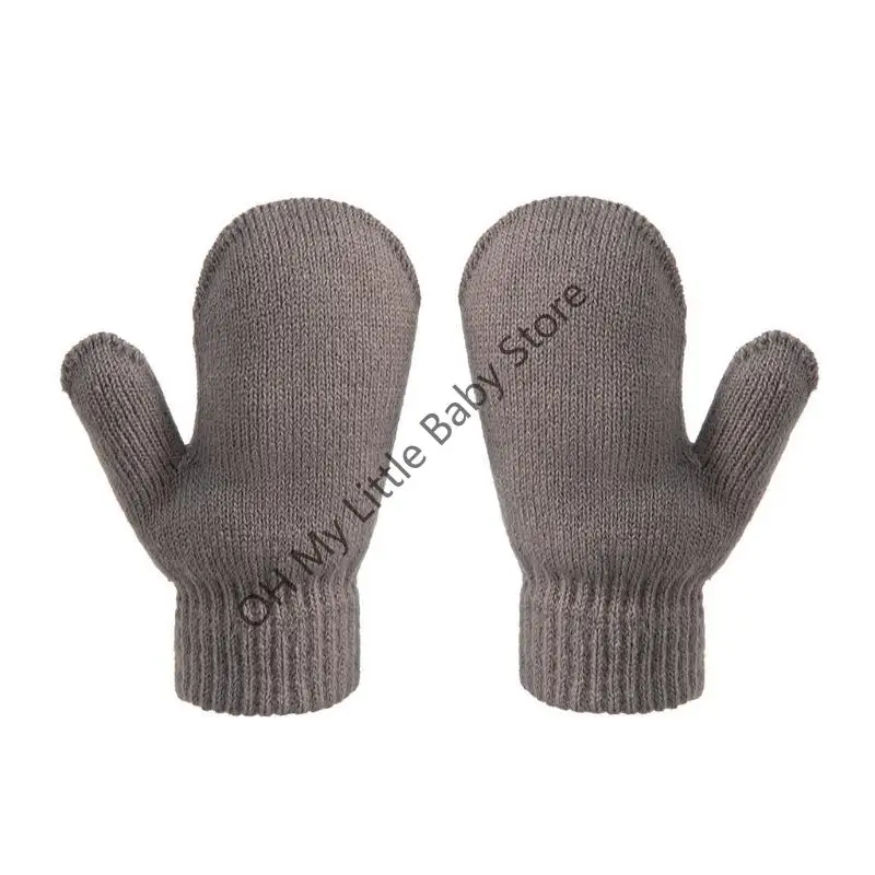M76C زوج واحد من قفازات الأطفال الشتوية للأطفال الصغار بلون دافئ قفازات كاملة الأصابع #3