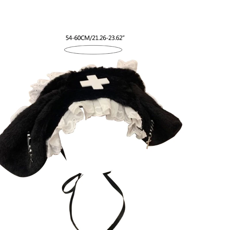 Gadis Simpai Rambut Manis Mengambil Foto Ikat Rambut Telinga Kelinci Dekorasi Rambut Renda Berlipat