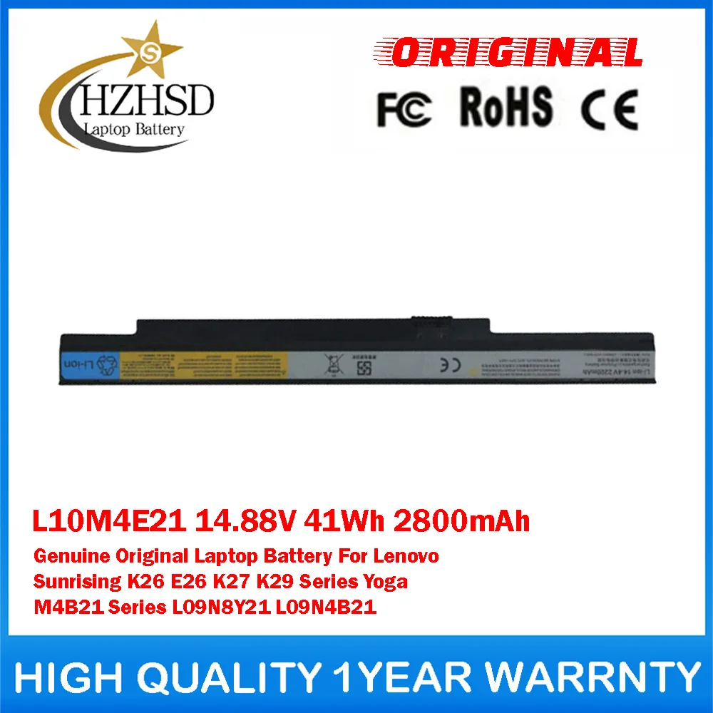 

L10M4E21 14.88V 41Wh 2800mAh Genuine Original Laptop Battery For Lenovo Sunrising K26 E26 K27 K29 Yoga M4B21 L09N8Y21 L09N4B21