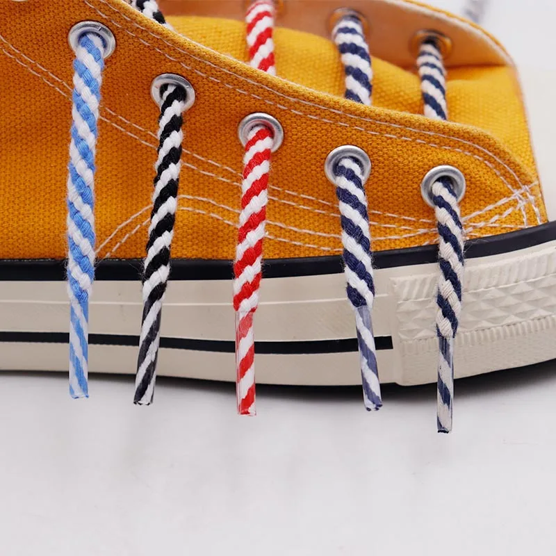 Fashion Double Color High Quality 60-200cm Round Shoelaces Double Color Sneaker Shoe Laces Sport Boot Lace Athletic Shoe String