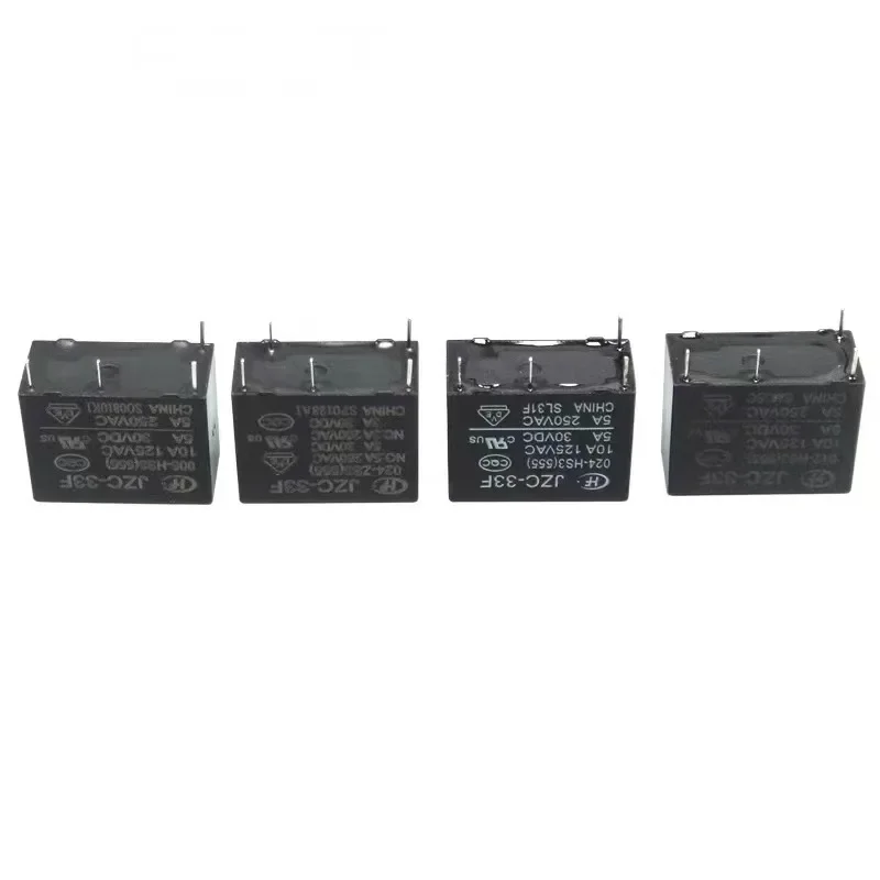 10Pcs Relay HF33F JZC-33F-005 012 024-HS3 ZS3 4Pin 5Pin 5A 5V 12V 24V, 100% New Original,