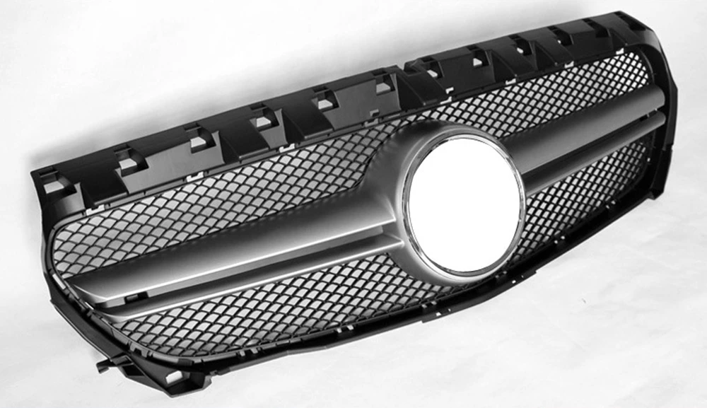 

Racing Front Grille Inlet Grill For Mercedes Benz CLA W117 CLA200 CLA250 CLA45 2017-2018 Black/Silver Upper Bumper Hood Mesh Kit