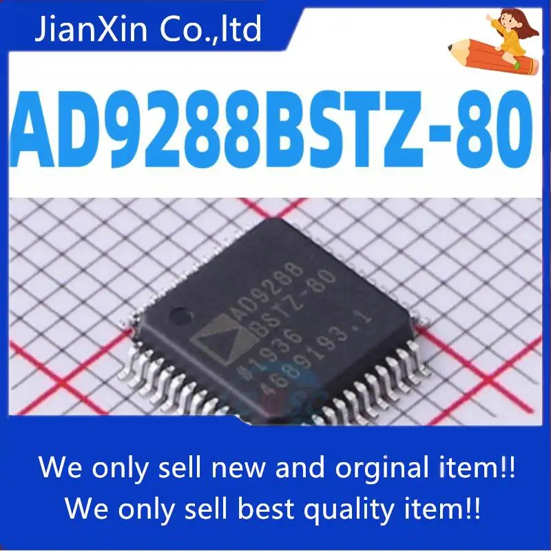 

2pcs orginal new AD9288BSTZ-80 analog-to-digital conversion AD9288BSTZ LQFP48