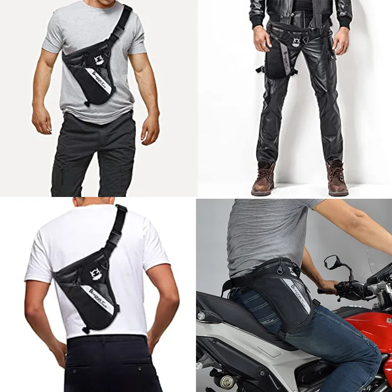 Men's Drop Leg Bag Motorcycle Bike Thigh Waist Fanny Pack Outdoors Travel Sports Riding Cycling Fishing Camping Hiking Bag