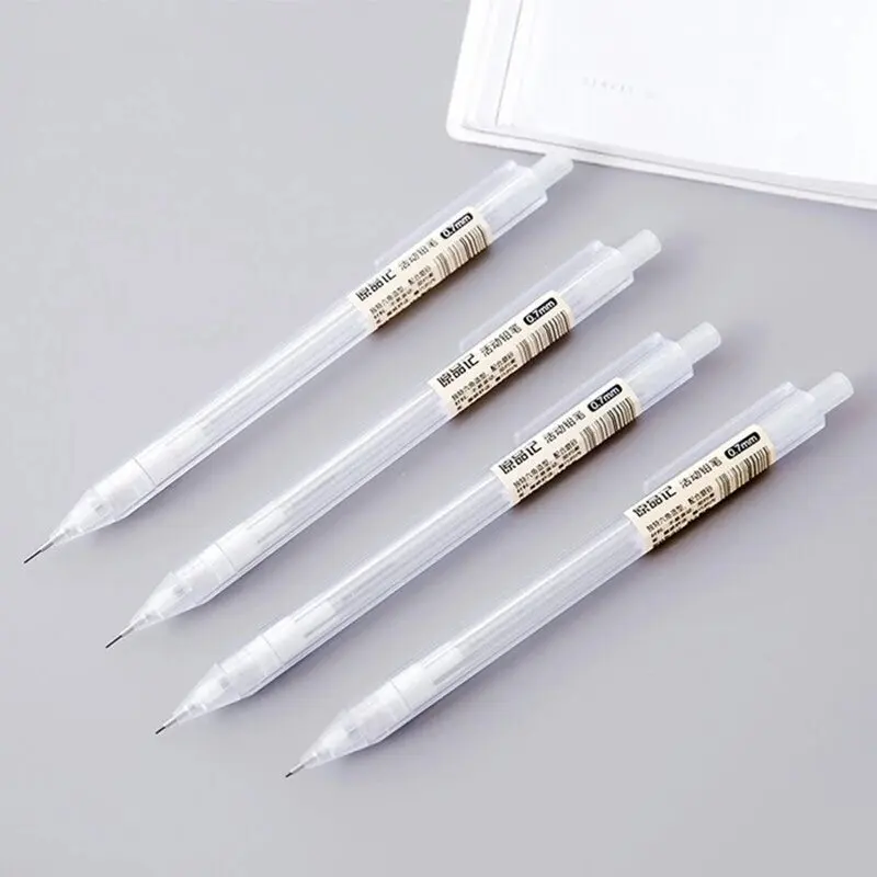 Mechanical Pencils with Refills Set 2B 0.5 0.7 mm Transparent Drafting Writting Supplies Japanese Style Stationery