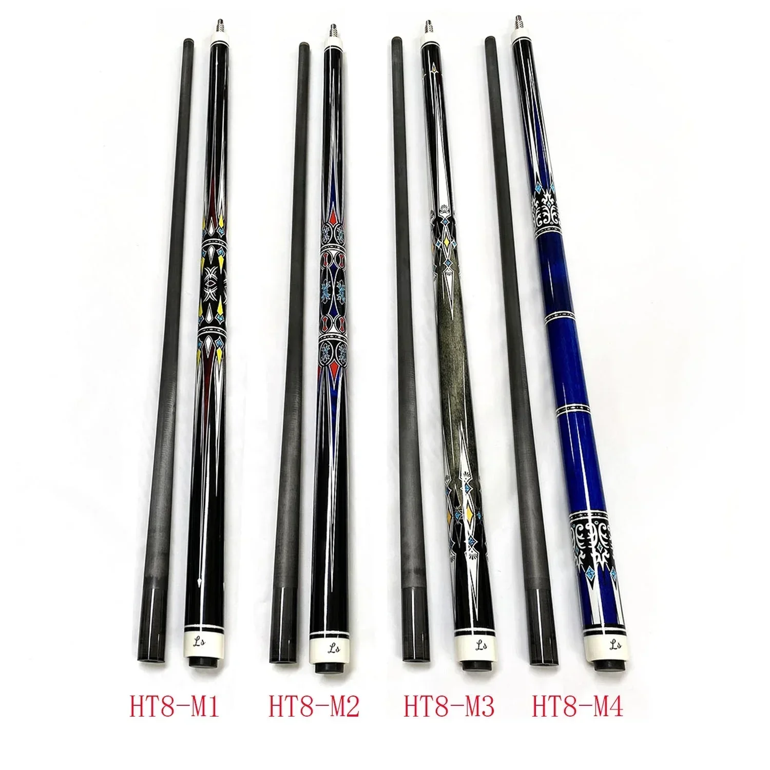 2024 Wholesale Price Premium Billiard 1/2 Carbon Shaft Maple Wood Butt Pool Cue 58