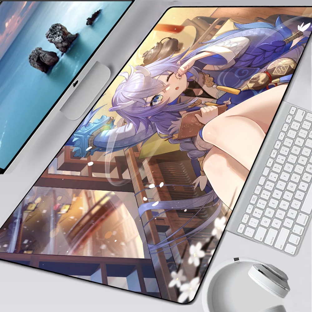 Honkai Star Rail Bailu Large Gaming Mouse Pad Computer Mousepad PC Gamer Mouse Mat XXL Laptop Mouse Carpet Keyboard Mat Desk Pad