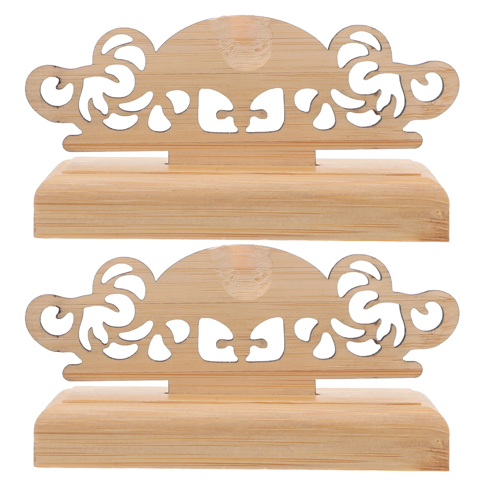 

2Pcs Japanese Chinese Hand Fan Display Base Rustic Wood Stand Holder Stable Support for Fans Hand Fan Display Stand