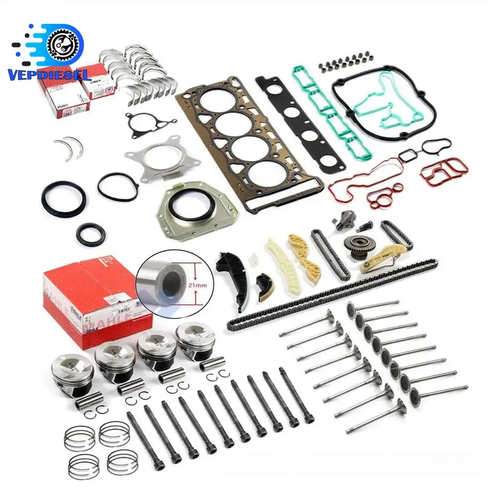 

1set Engine Rebuild Kit 21mm Pin EA888 Fits For VW Golf Audi A3 A4 A5 Q5 2.0T CDNC CCZA CCTA 06H107065DD 06H198151B 06H107065DM