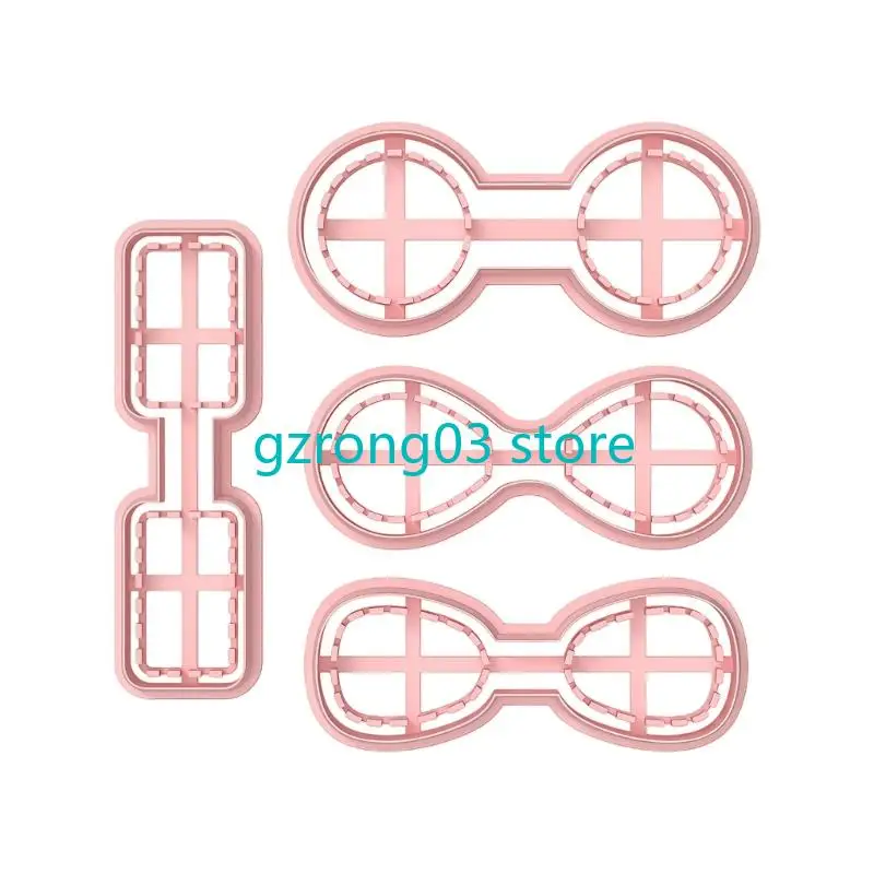 

127C Pack of 4 Lightweight Portable Polymer Clay Keychain Molds for Handmade Jewelry Craft Projects Keyring Mould