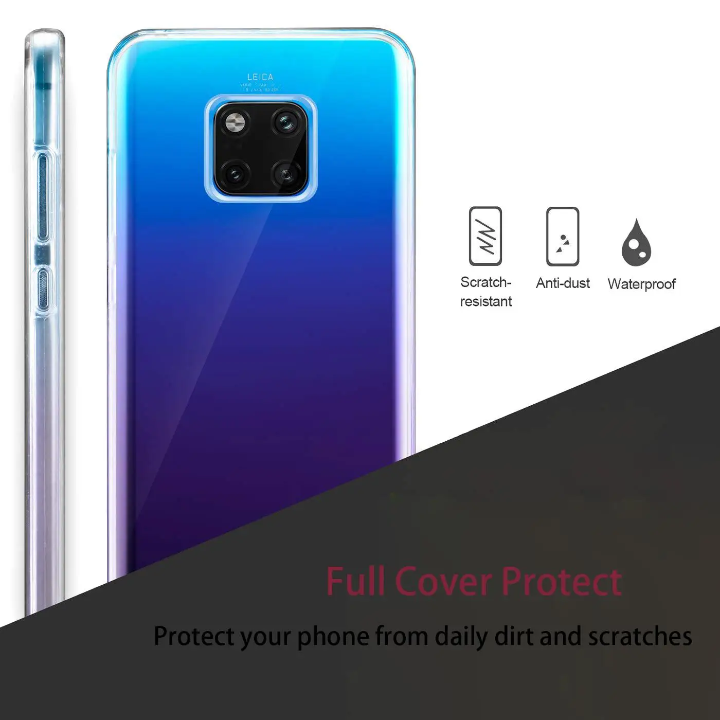 حافظة حماية كاملة للجسم 360 لهاتف هواوي ميت 20 10 برو P30 P20 P40 Lite Pro P Smart 2019 2020 2021 غطاء مزدوج مقاوم للصدمات