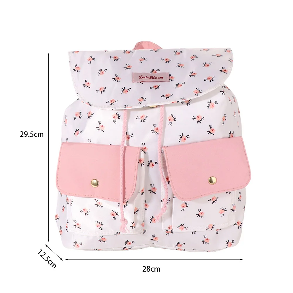 Casual Korean Style Floral Backpack Sweet Large Capacity Women's Backpack Travel Nylon Student School Bag Female