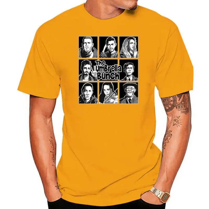 Vintage The Umbrella Academy Bunch T-Shirt MenCotton T Shirt Cha Diego Vanya Luther Allison Comic Short Sleeve Tees Printing