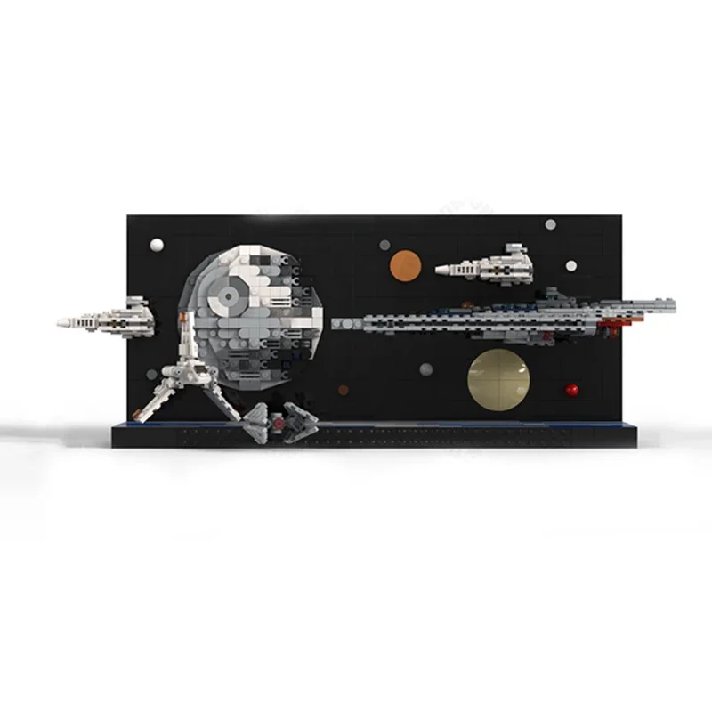 

Набор для сборки диорамы (926 деталей): научно-фантастический фильм (Звездные войны) - Планета Эндор с Звездой Смерти II. Рождественский подарок, украшение для комнаты.