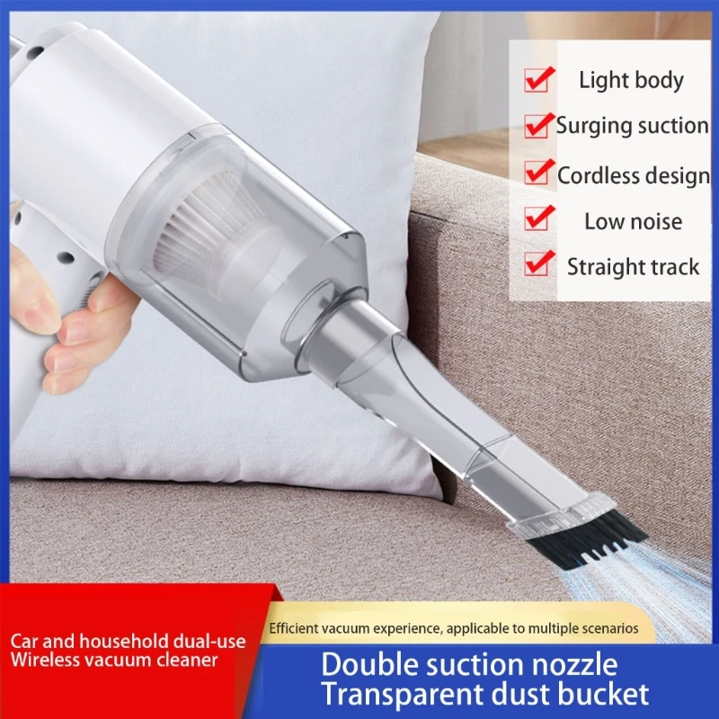 2 in 1 เครื่องดูดฝุ่นไร้สายแบบใช้มือถือ Air Duster เครื่องดูดฝุ่นรถยนต์แบบพกพา Air Blower สำหรับ Home Office Car