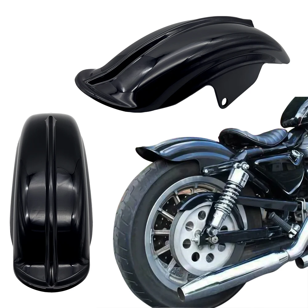 

Universal Motorcycle Black Rear Mudguard Fender ABS For Sportster 883 1200 Durable Roadster Super Low Cafe Racer Bobber Chopper