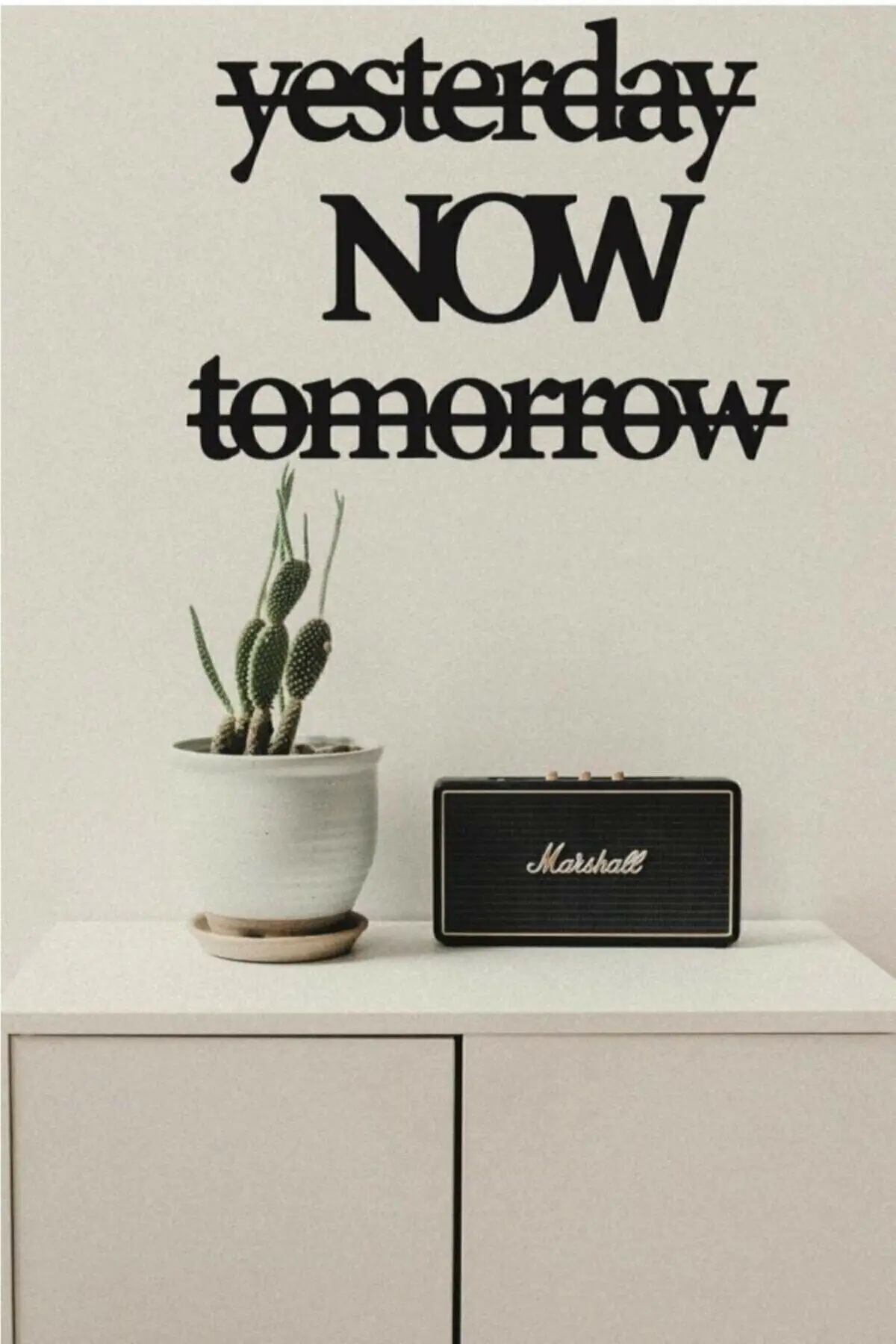 Yesterday Now Tomorrow Graffiti 2022 Home Decoration Black Wall Ornament