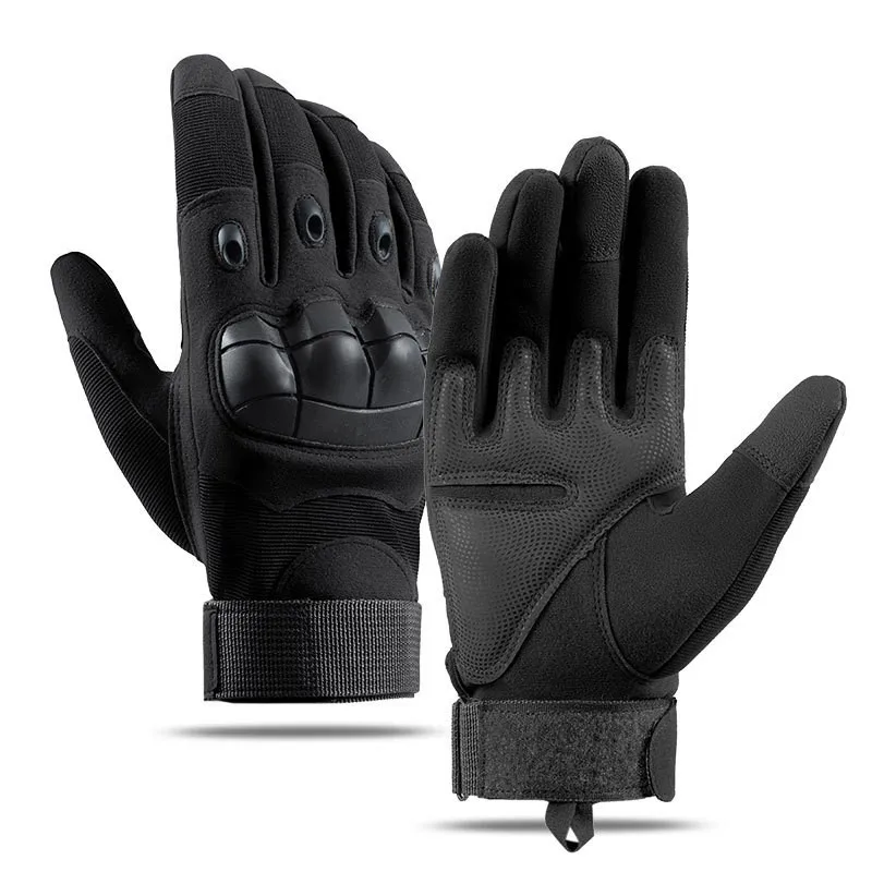 Waterproof Leather Combat Tactical Gloves, Thermal Touch Screen, Full Finger, Fleece, Warm, Custom, Outdoor Sports, Winter