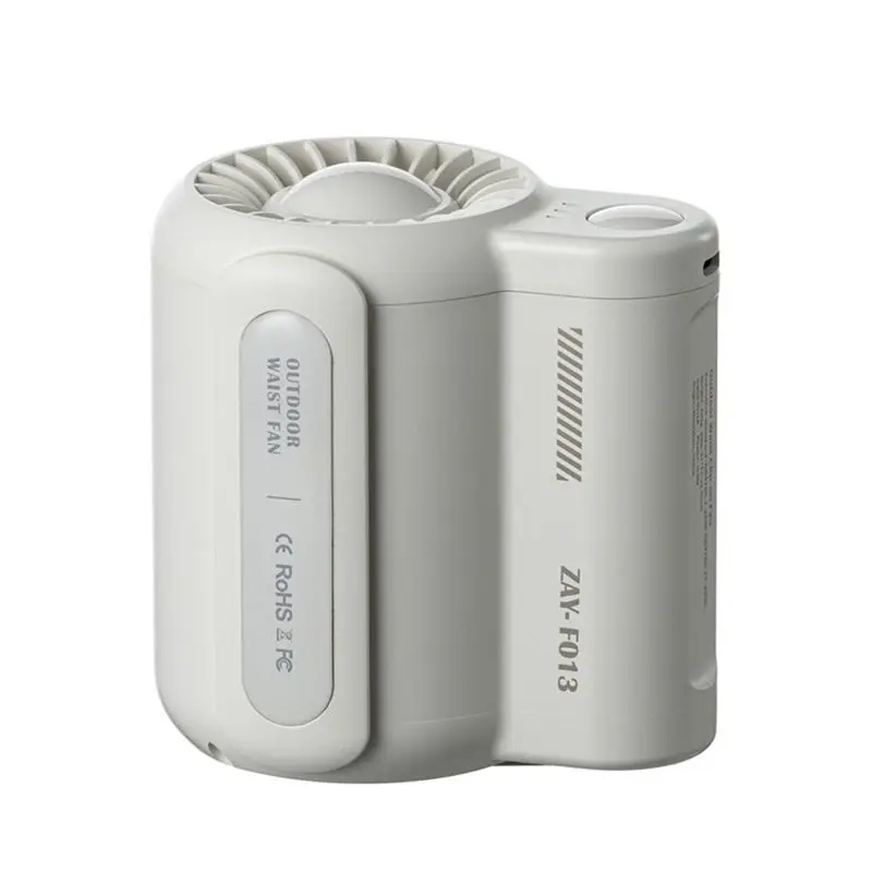 

[NEW!N92R】 USB Portable Personal Hanging Waist Fan 4500Mah Recharge Wearable Electric Fan Outdoor Sports Air Conditioner Fan