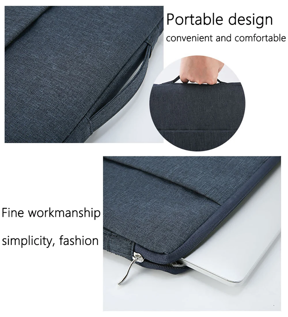 Portable Laptop Sleeve Bag Soft Cover 11 12 13 14 15 15.6 16 Inch for Macbook Huawei Xiaomi HP Dell Lenovo Laptop Sleeve Handbag