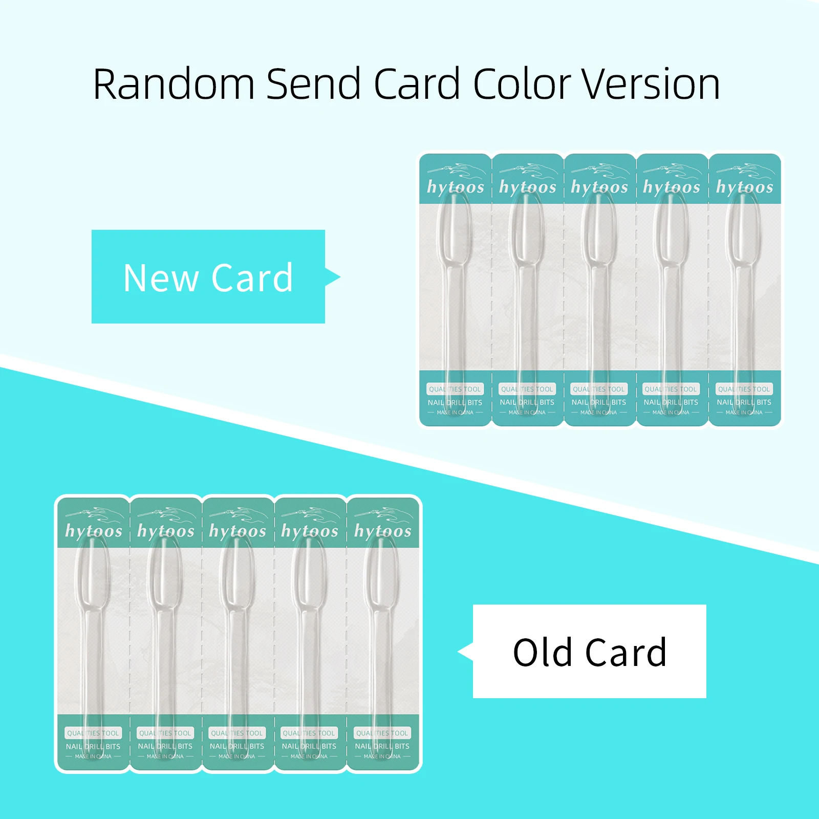 HYTOOS 5 ピース/セットチタンネイルドリルビットダイヤモンドキューティクルクリーンネイルビットプロフェッショナル安全キューティクル角質ネイルクリーナーツール