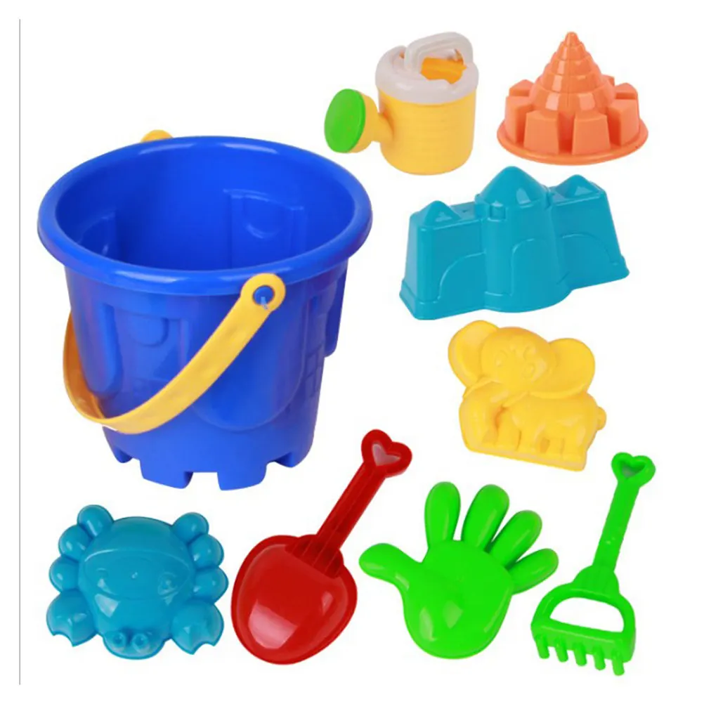 9pcs-premium-plastic-beach-sand-tools-set-for-kids-creative-cartoon-molds-bucket-shovel-rake-sifter-playset-for-sandbox-backyard