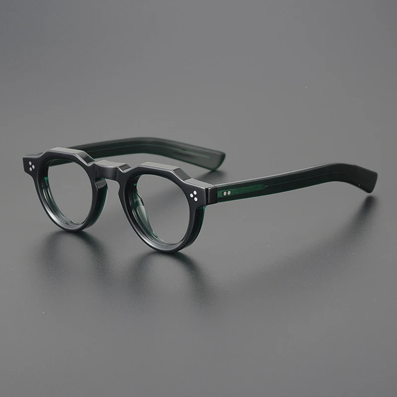 Vintage Acetate Glasses Frame Men Retro Prescription Myopia Eyeglasses Frame Women Small Face Luxury Brand Designer Eyewear - Image 6