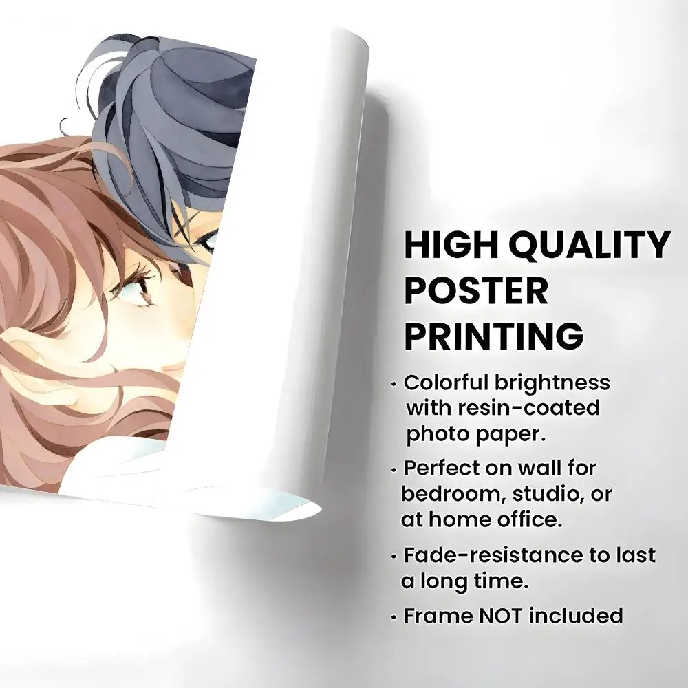 Anime Ao Haru Ride Poster Self-adhesive Art Waterproof Paper Sticker Coffee House Bar Room Wall Decor