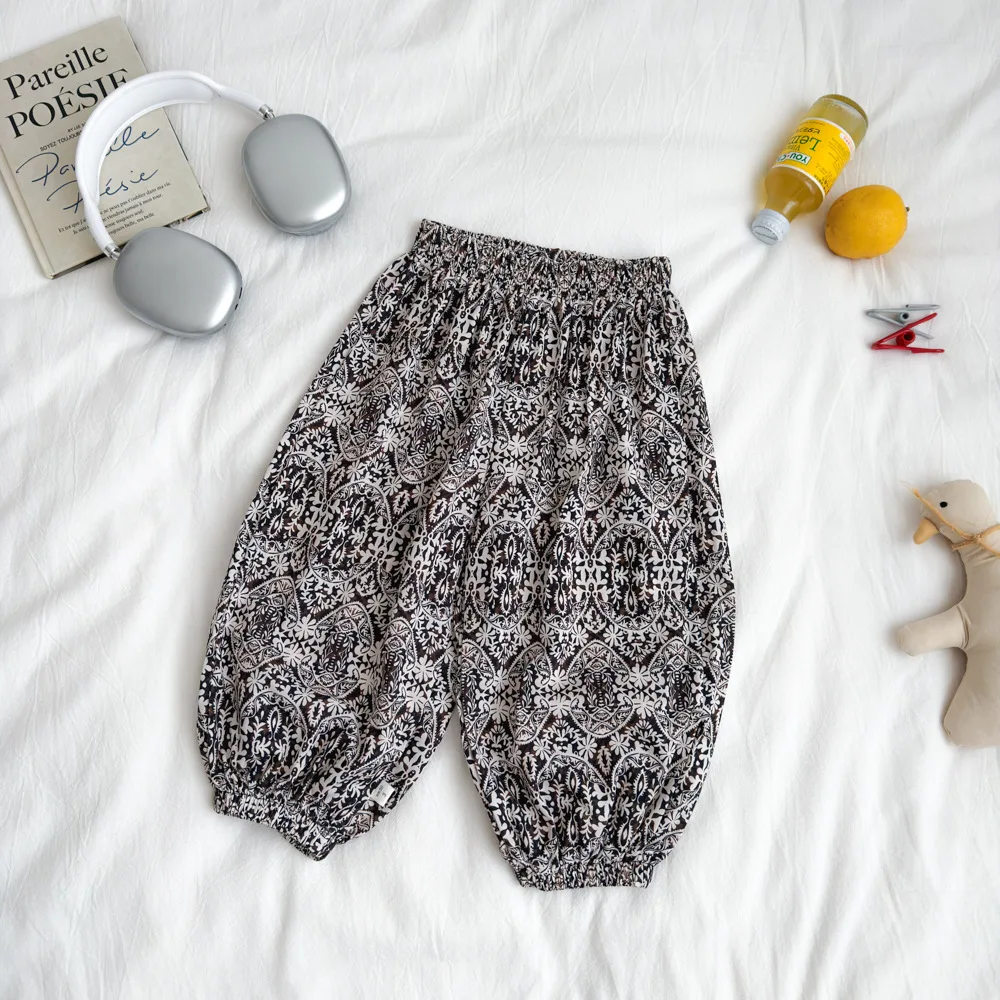 Kinder Sommer Anti-Mücken-Hose Jungen Mädchen Atmungsaktive Bedruckte Haremshose Lockere Bloomers für 2-9 Jahre Kinderkleidung – Detail 7