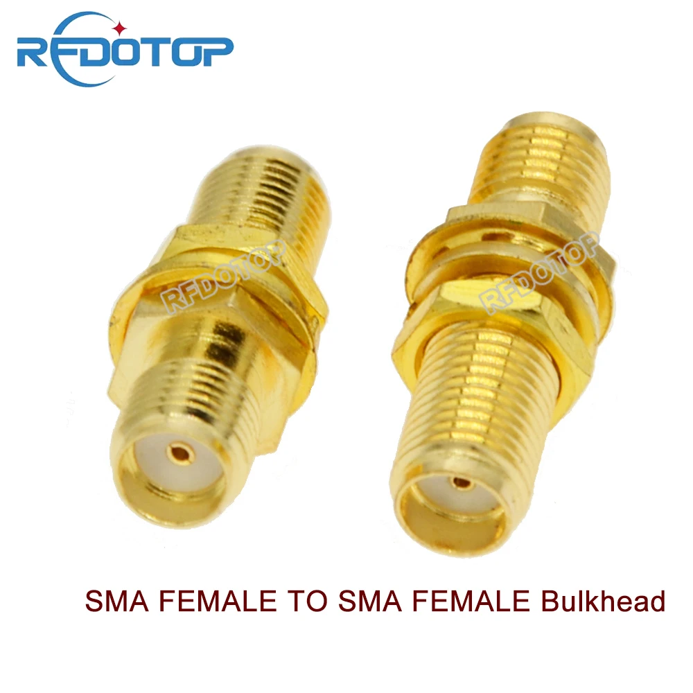 

10PCS/lot SMA Female to SMA Female Jack Connector Bulkhead Gold Plated for Radio WiFi Antenna RF Coaxial Adapter High Quality