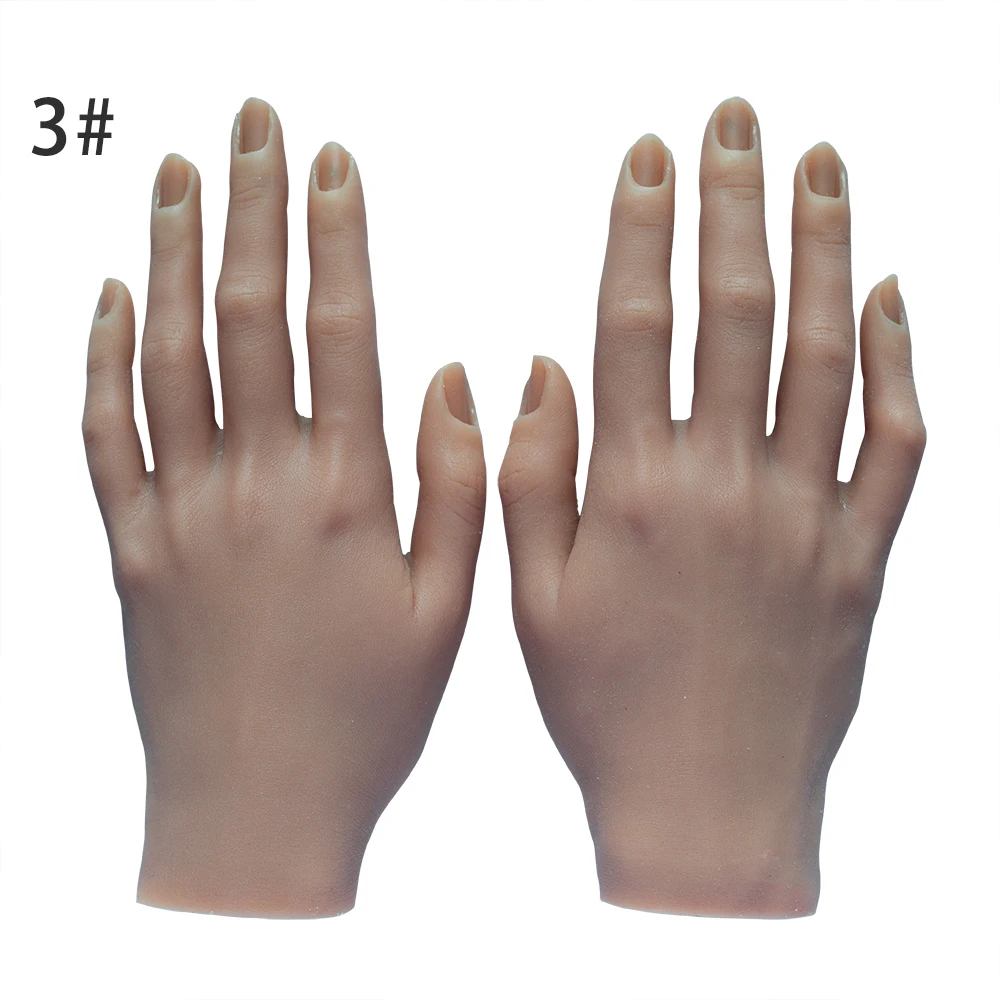 Practice Hand for Nails Training Nail Acrylic Gel Articulated Practices Mannequin Fake Professional Manicure Tools Art Beauty