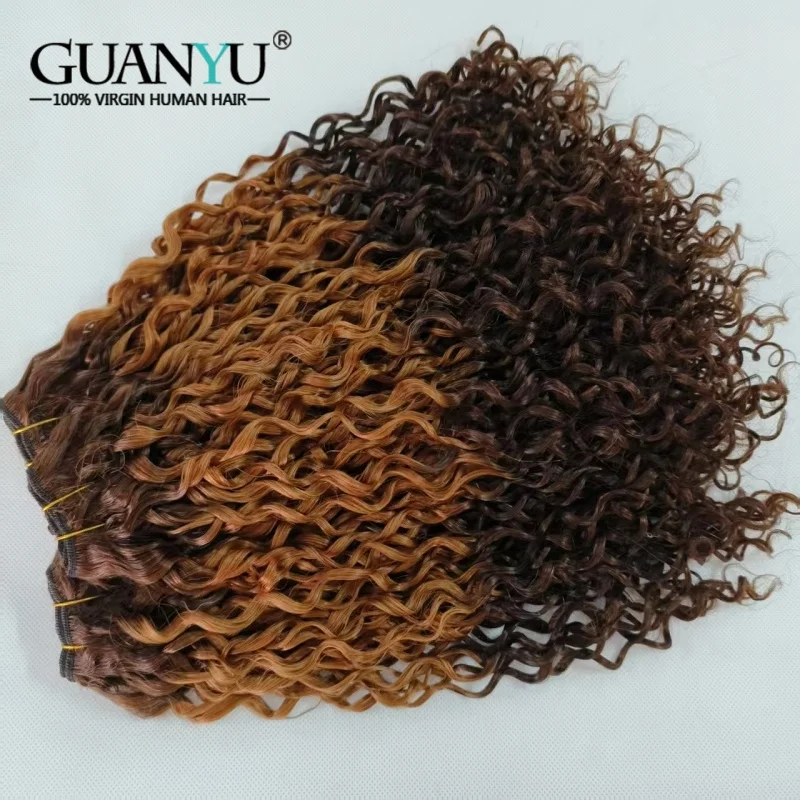 10A T4/30/4 موجة المياه أومبير الملونة الشعر البشري حزم 100% وصلات شعر بشرية 3/4 حزمة صفقات ينسج الشعر البشري