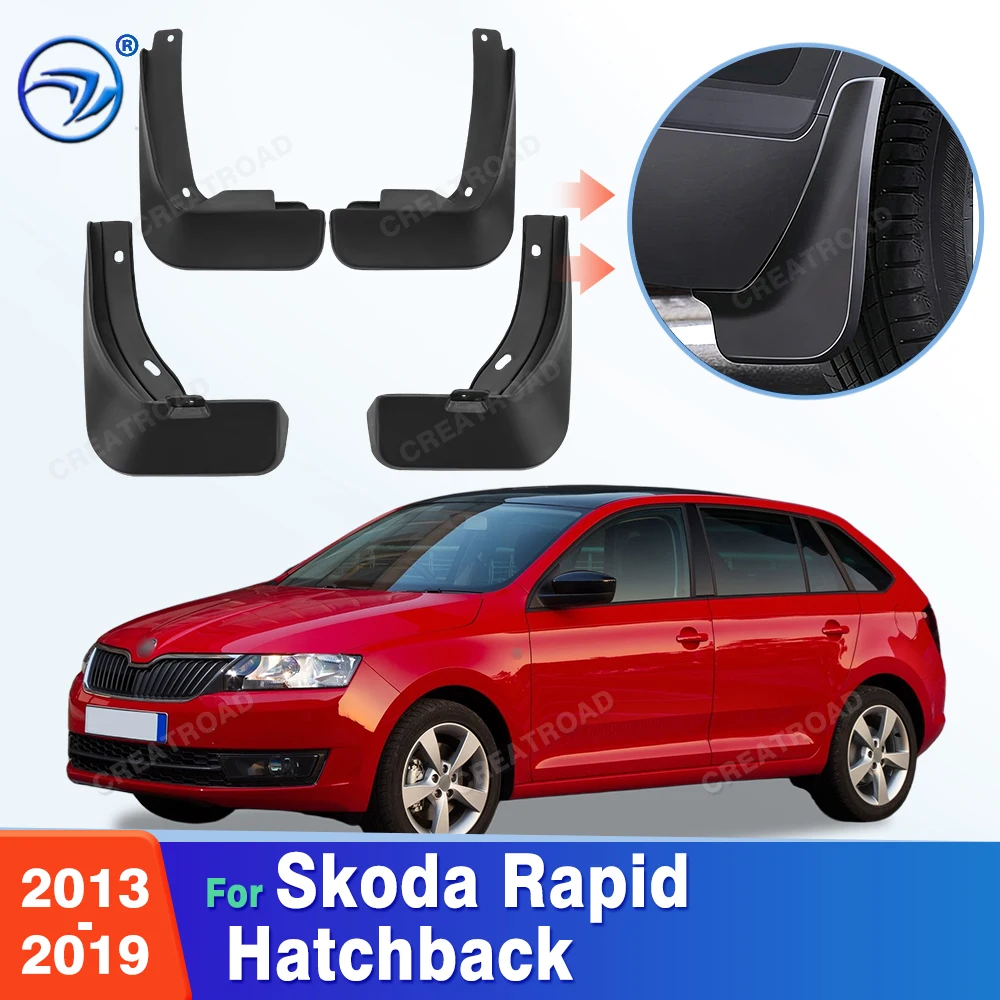 For Skoda Rapid Hatchback 2013 2014 2015 2016 2017 2018 2019 Fender Mudflaps Splash Guards Mudguards Mud Flaps Car Accessories