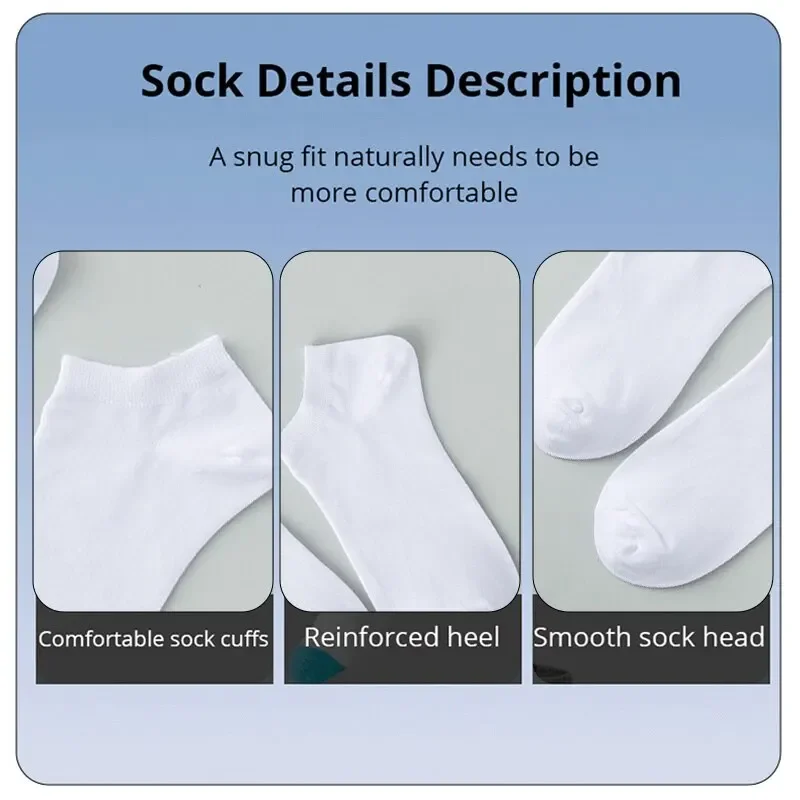 10Pairs Plain Color Unisex Casual Boat Socks Thin Breathable Comfy Anti-odor Sweat-absorbing Low Tube Men Women Ankle Socks