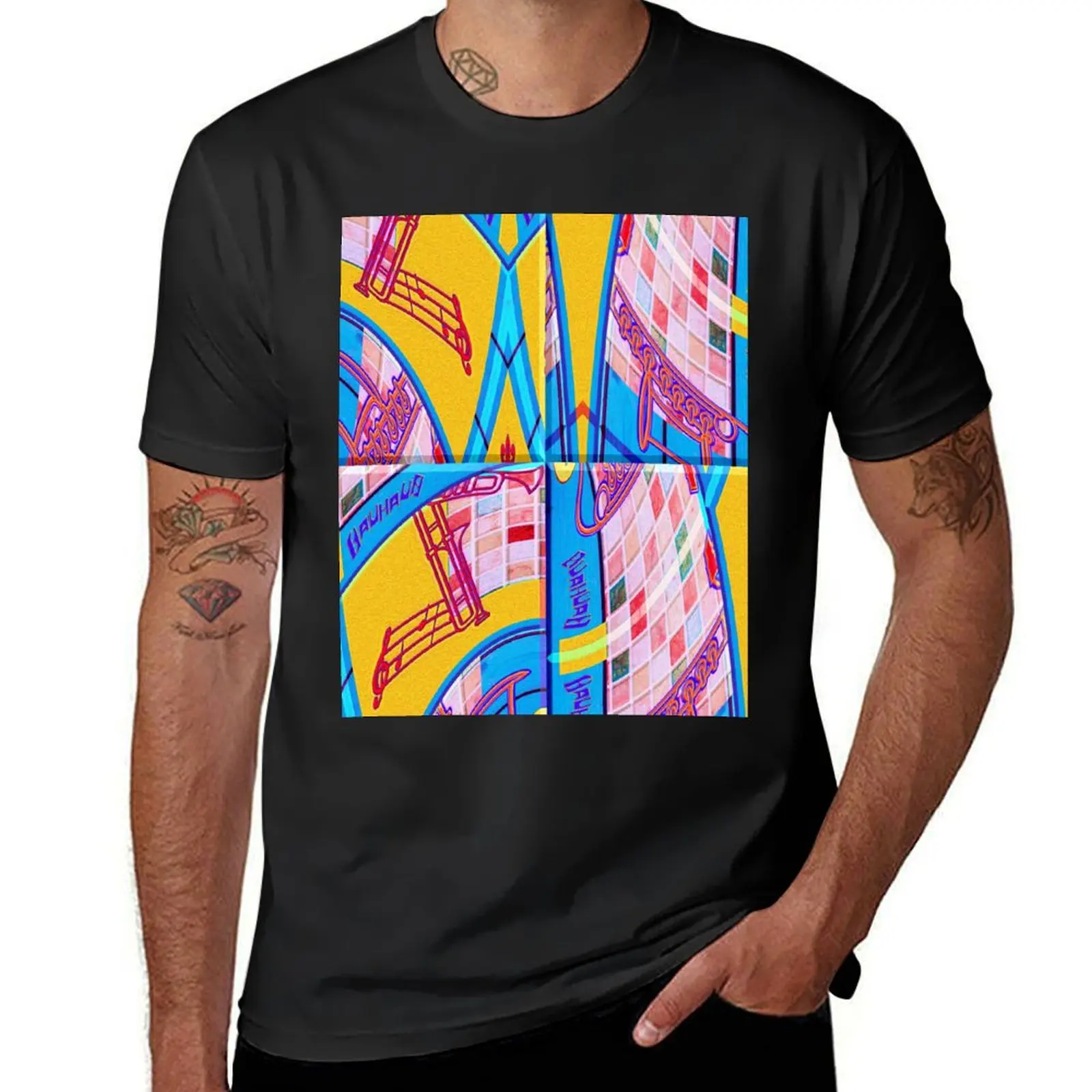 *Fantastic Bauhaus Jazz Orchestra Music Notes Fantasy Patchwork Painting - Bauhaus Music Architecture - Ideal Gift for J T-Shirt